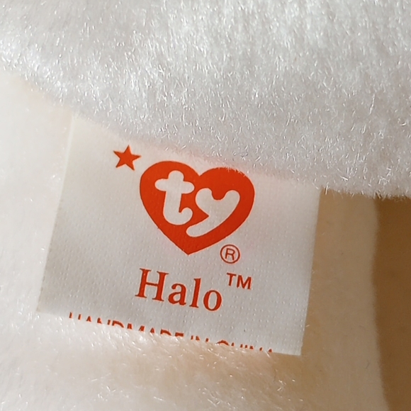 Ty Beanie Babies Halo The Angel Bear 1998 6th Generation Tush Tag - Picture 5 of 5